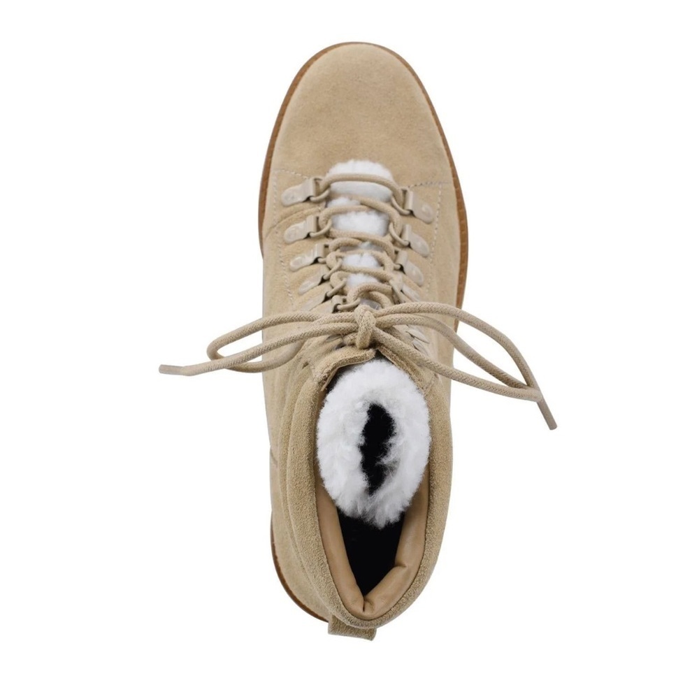 MARC FISHER Mallie Lace Up Hiker‎ Boots Beige Sz 8.5M - Picture 3 of 10